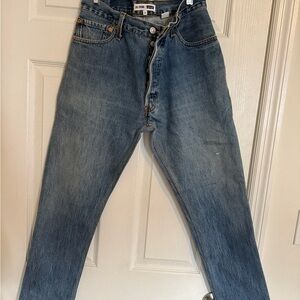 Re/Done Women's Blue Ankle Jeans